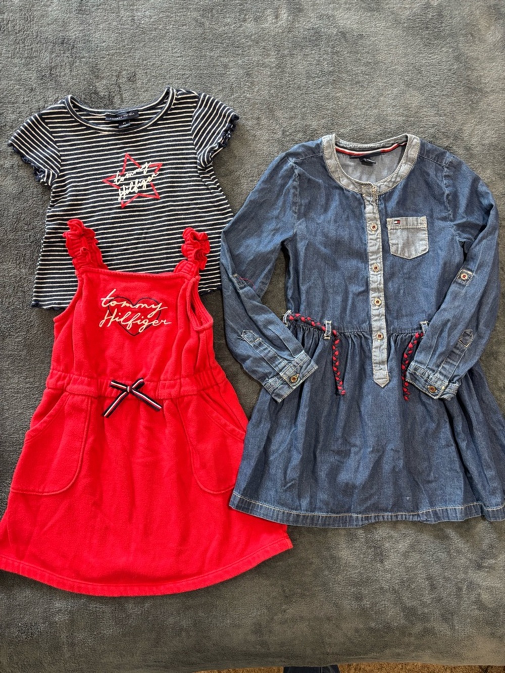 Girls Bundle 4T-5, Tommy Hilfiger Dress, 4th of July Outfit, Red White & Blue